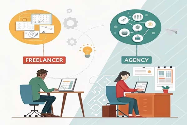Freelancer vs Web Development Agency Freelancer vs Web Development Agency